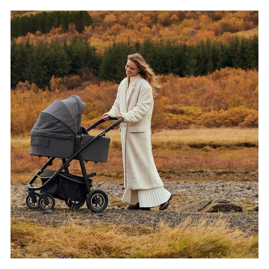 Lionelo - Kombineeritud 3-ühes jalutuskäru AMBER PLUS Hall Grafiit