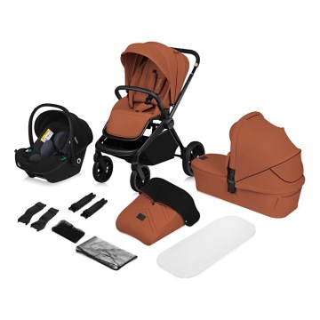 Lionelo - Kombineeritud 3-ühes vanker MIKA PLUS Brown Rust