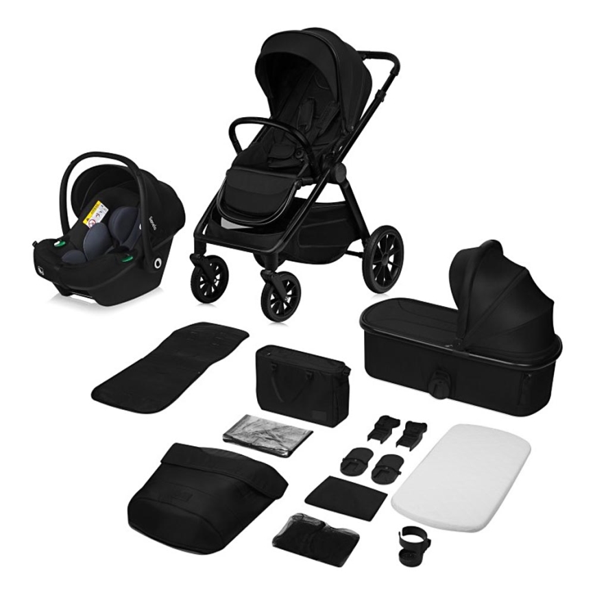 Lionelo - Kombineeritud 3-ühes vankrikomplekt LAYLA Black Onyx