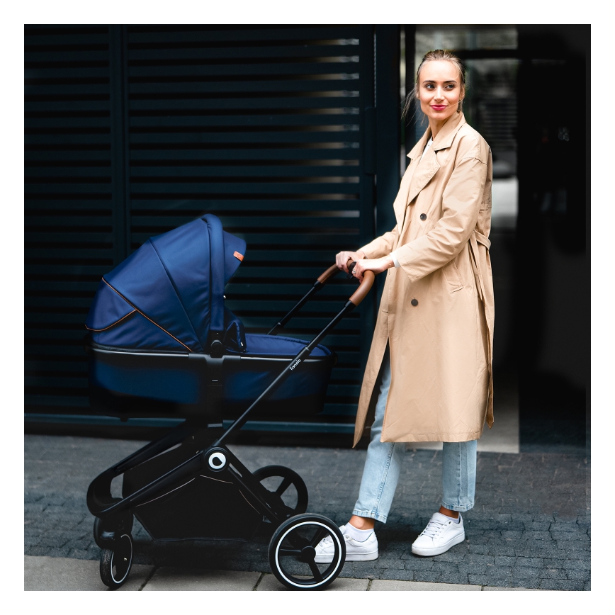 Lionelo - kombineeritud jalutuskäru 2-in-1 MIKA Blue Navy