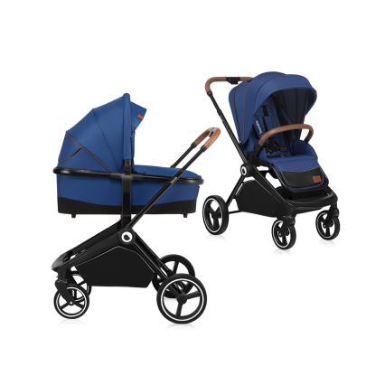 Lionelo - kombineeritud jalutuskäru 2-in-1 MIKA Blue Navy