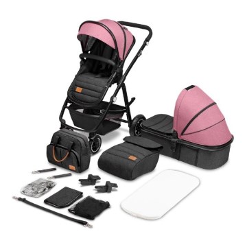 Lionelo - Kombineeritud jalutuskäru 2-ühes AMBER Pink Rose
