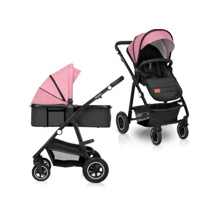 Lionelo - Kombineeritud jalutuskäru 2-ühes AMBER Pink Rose