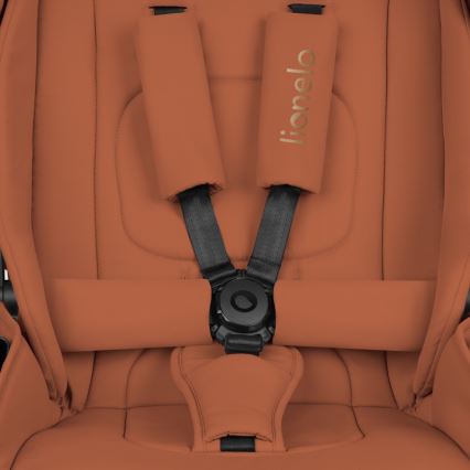 Lionelo - Kombineeritud jalutuskäru 2-ühes MIKA PLUS pruun-rooste