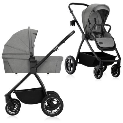 Lionelo - Kombineeritud jalutuskäru 2‑ühes MERIL Grey Stone