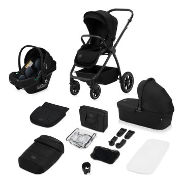 Lionelo - Kombineeritud jalutuskäru 3-ühes MERIL Black Onyx
