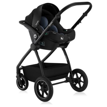 Lionelo - Kombineeritud jalutuskäru 3-ühes MERIL Black Onyx