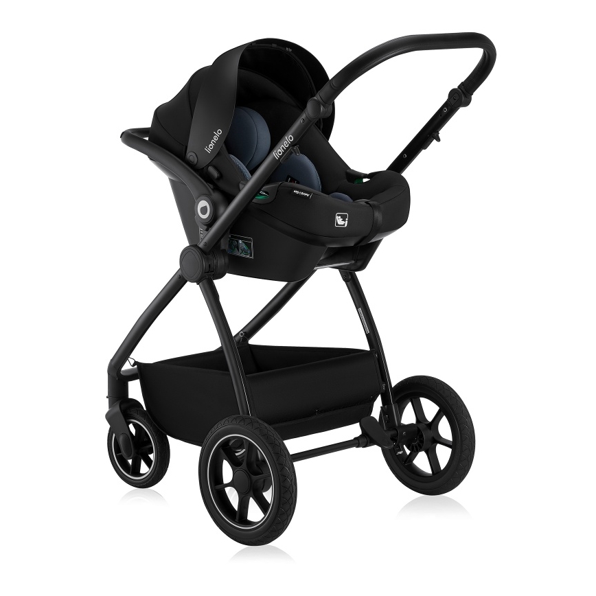 Lionelo - Kombineeritud jalutuskäru 3-ühes MERIL Black Onyx