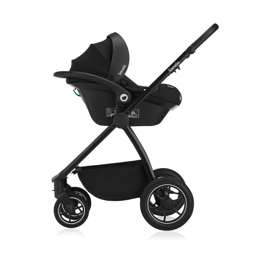 Lionelo - Kombineeritud jalutuskäru 3-ühes MERIL Black Onyx