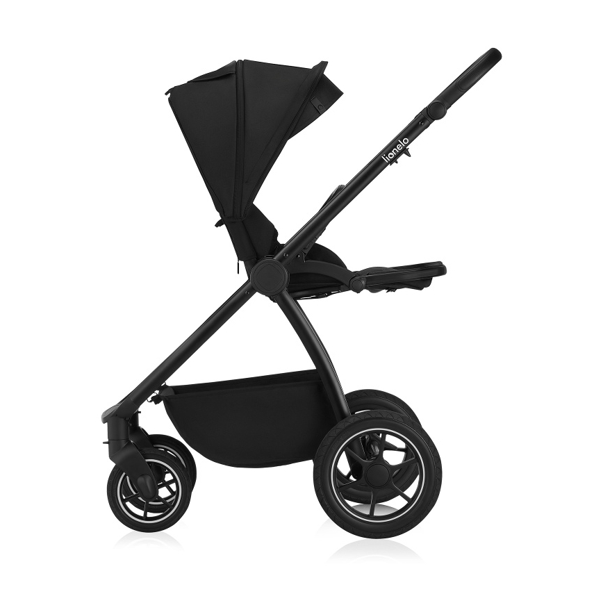 Lionelo - Kombineeritud jalutuskäru 3-ühes MERIL Black Onyx