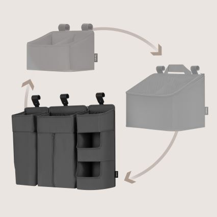 Lionelo - Küljetasku beebivoodile 3-ühes SIDEPOCKET Hall