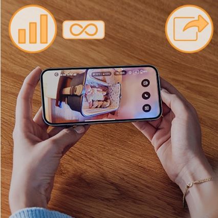 Lionelo - Laetav beebimonitor BABYLINE GO 5V 3350 mAh