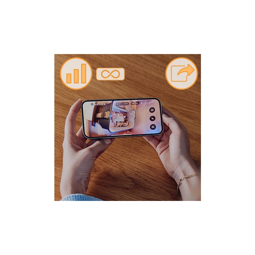 Lionelo - Laetav beebimonitor BABYLINE GO 5V 3350 mAh