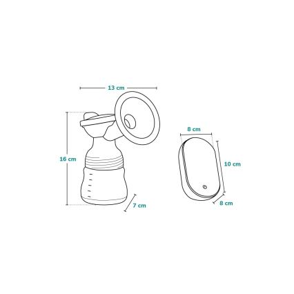 Lionelo - Laetav elektriline rinnapump FIDI GO 5V 1200 mAh 150ml