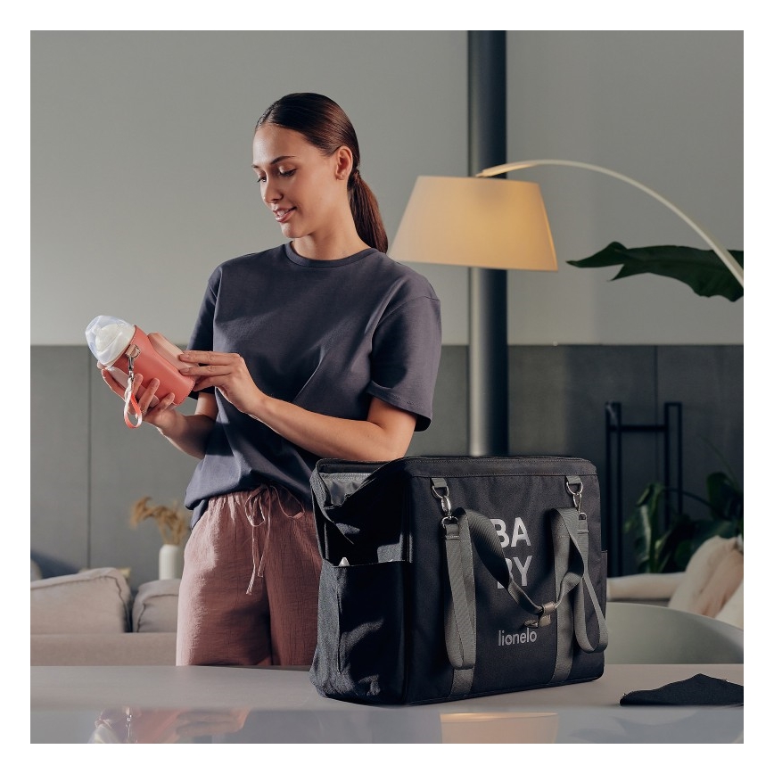 Lionelo - Laetav pudeli soojendaja THERMUP GO EVO 18W/5V roosa