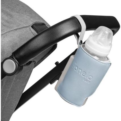 Lionelo - Laetav pudeli soojendaja THERMUP GO PLUS 10W/5V sinine/hall