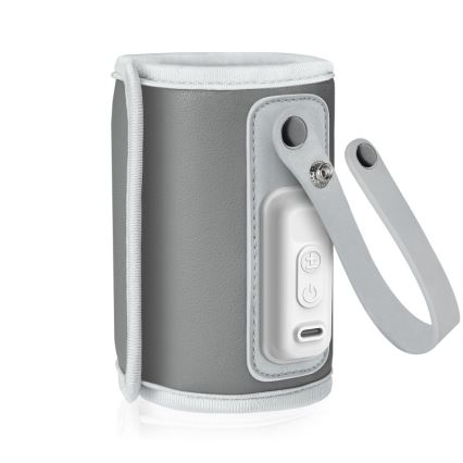 Lionelo - Laetav pudelisoojendaja THERMUP GO 18W/5V Hõbehall