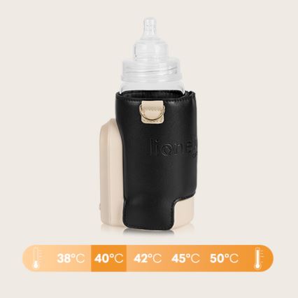 Lionelo - Laetav pudelisoojendaja THERMUP GO EVO 18W/5V must/beež