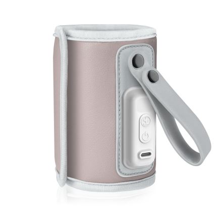 Lionelo - Laetav pudelisoojendi THERMUP GO 18W/5V Pink Baby