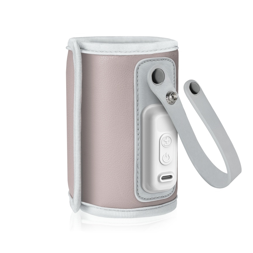 Lionelo - Laetav pudelisoojendi THERMUP GO 18W/5V Pink Baby