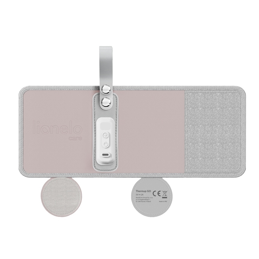 Lionelo - Laetav pudelisoojendi THERMUP GO 18W/5V Pink Baby