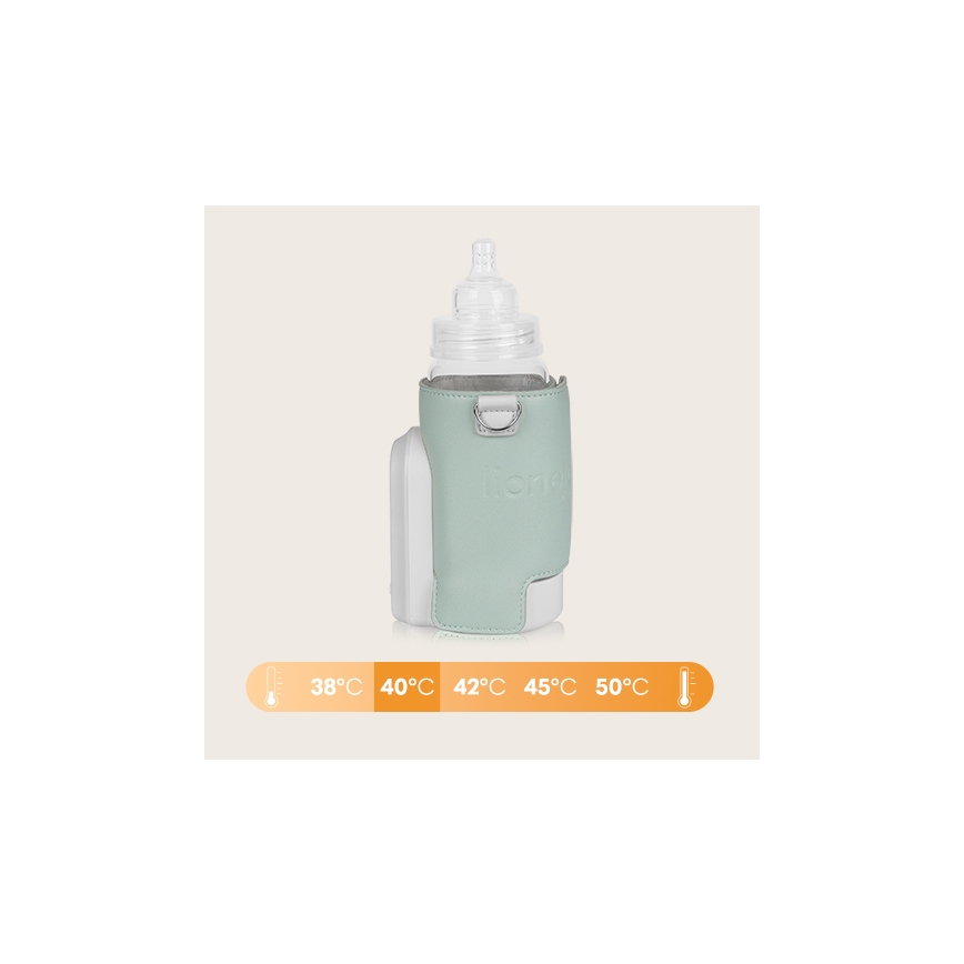 Lionelo - Laetav pudelisoojendi THERMUP GO EVO 18W/5V roheline/valge