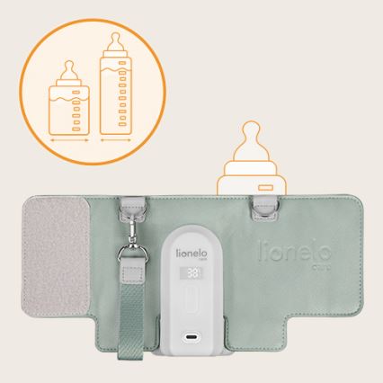 Lionelo - Laetav pudelisoojendi THERMUP GO EVO 18W/5V roheline/valge