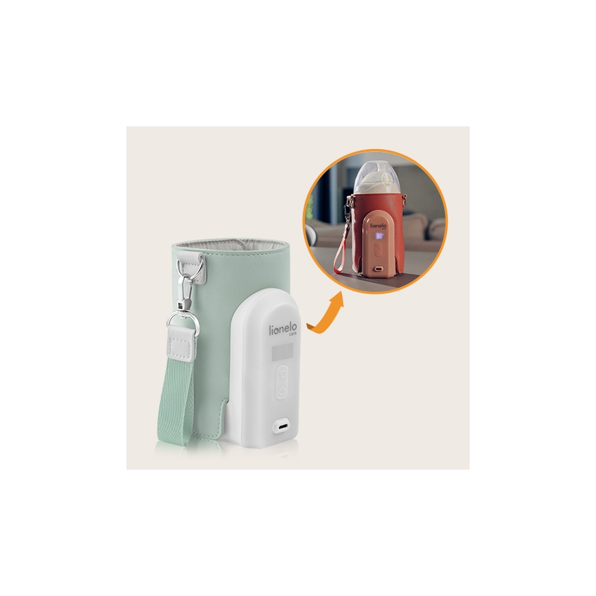 Lionelo - Laetav pudelisoojendi THERMUP GO EVO 18W/5V roheline/valge