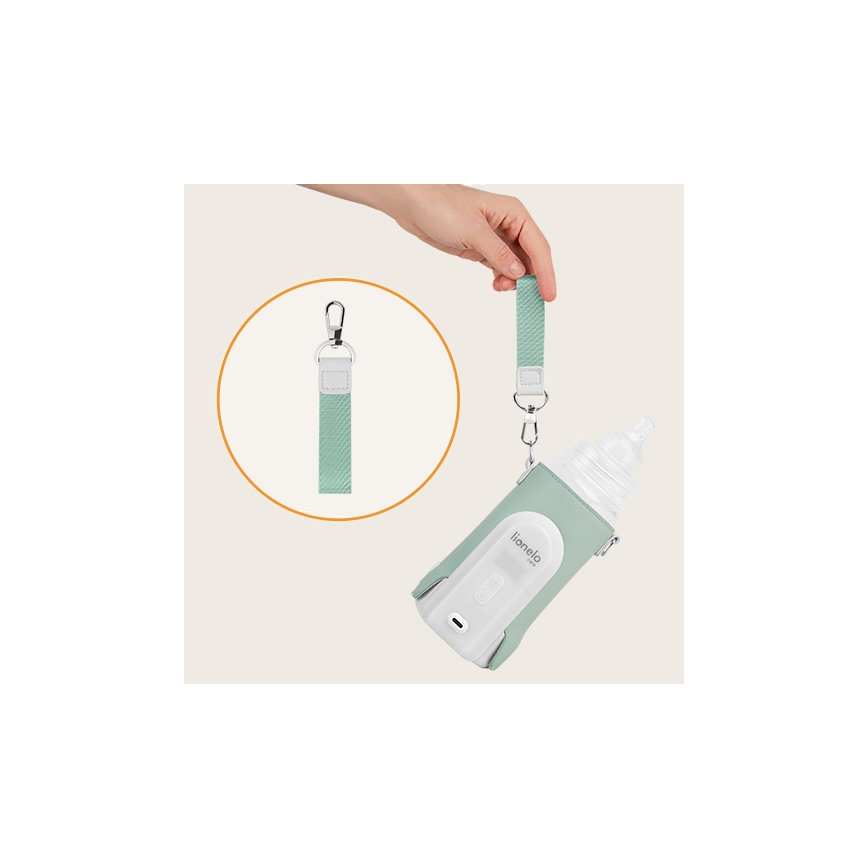 Lionelo - Laetav pudelisoojendi THERMUP GO EVO 18W/5V roheline/valge