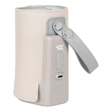 Lionelo - Laetav pudelisoojendi THERMUP GO PLUS 10W/5V, beež