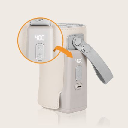 Lionelo - Laetav pudelisoojendi THERMUP GO PLUS 10W/5V, beež