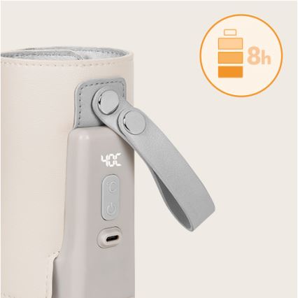 Lionelo - Laetav pudelisoojendi THERMUP GO PLUS 10W/5V, beež