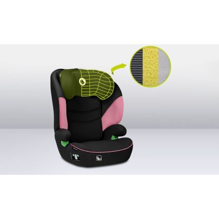 Lionelo - LARS i-Size laste turvatool 100-150 cm must/roosa