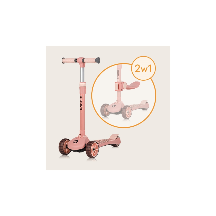 Lionelo - Laste 2-ühes tõukeratas FRANKY roosa