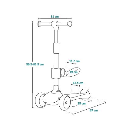 Lionelo - Laste 2-ühes tõukeratas FRANKY roosa