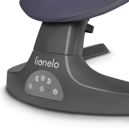 Lionelo - Laste kiigutool meloodiaga RALF 4xAA hall/valge + kaugjuhtimispult