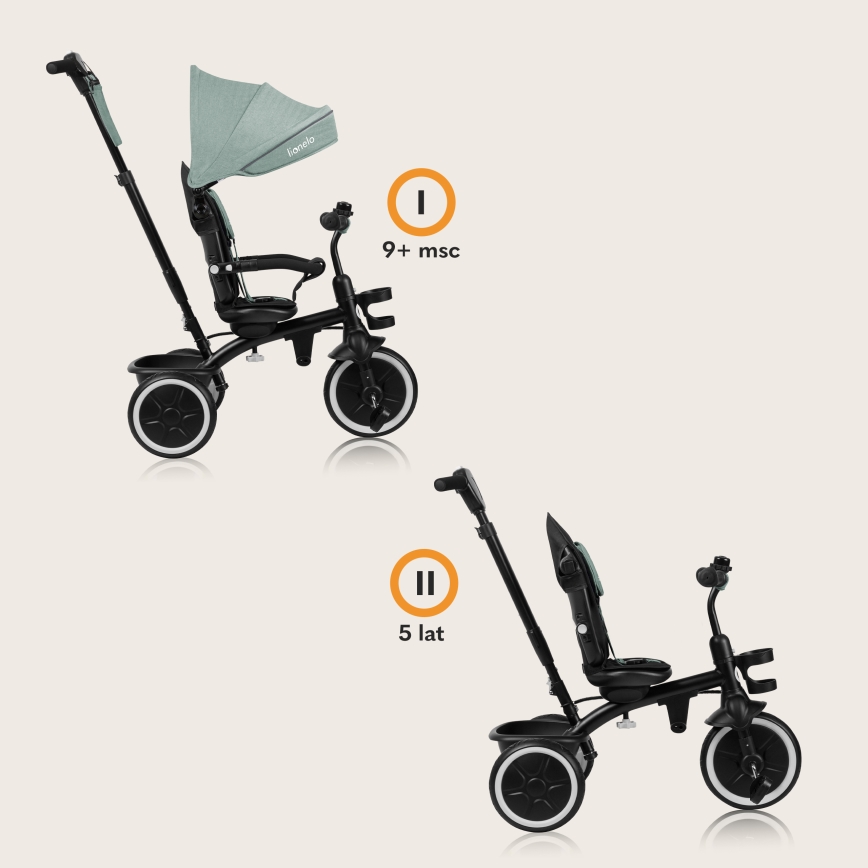 Lionelo - Laste kolmeratas BERRY Green Forest