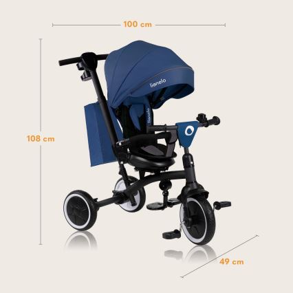 Lionelo - Laste kolmeratas TRIS PLUS Blue Denim
