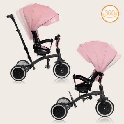 Lionelo - Laste kolmeratas TRIS PLUS Pink Rose