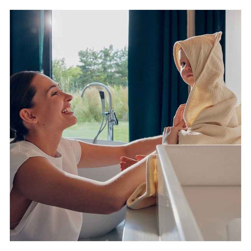 Lionelo - Laste rätik kapuutsiga MUSLIN HOODED TOWEL Beež Cappuccino