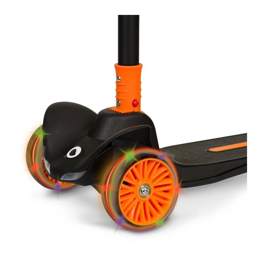 Lionelo - Laste tõukeratas TIMMY 3xAA oranž/must