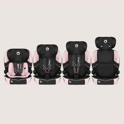 Lionelo - Laste turvatool LEVI FIX i-Size 76-150 cm beebiroosa