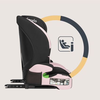 Lionelo - Laste turvatool LEVI FIX i-Size 76-150 cm beebiroosa