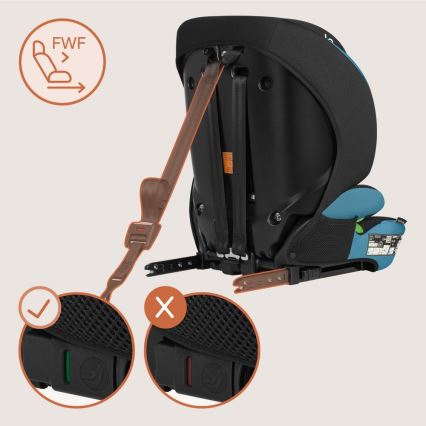 Lionelo - laste turvatool LEVI FIX i-Size 76-150 cm kobaltsinine