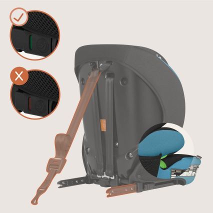 Lionelo - laste turvatool LEVI FIX i-Size 76-150 cm kobaltsinine