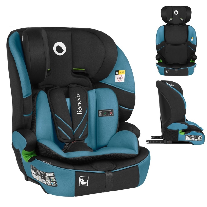 Lionelo - laste turvatool LEVI FIX i-Size 76-150 cm kobaltsinine