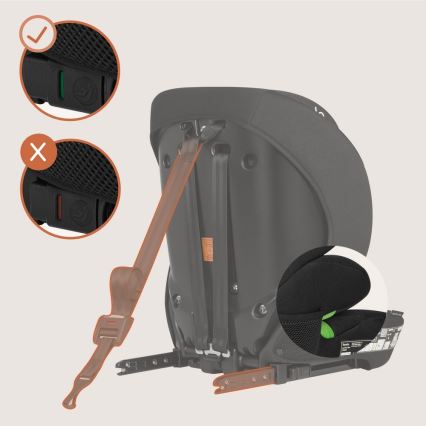 Lionelo - laste turvatool LEVI FIX i-Size 76-150 cm süsinikmust