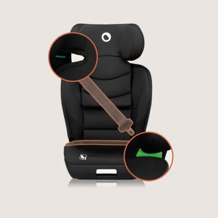 Lionelo - laste turvatool NEAL i-Size 100-150 cm Black Carbon