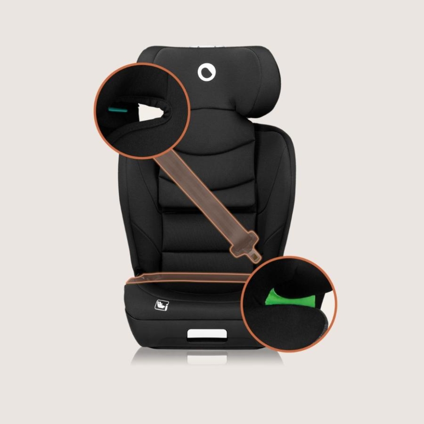 Lionelo - laste turvatool NEAL i-Size 100-150 cm Black Carbon