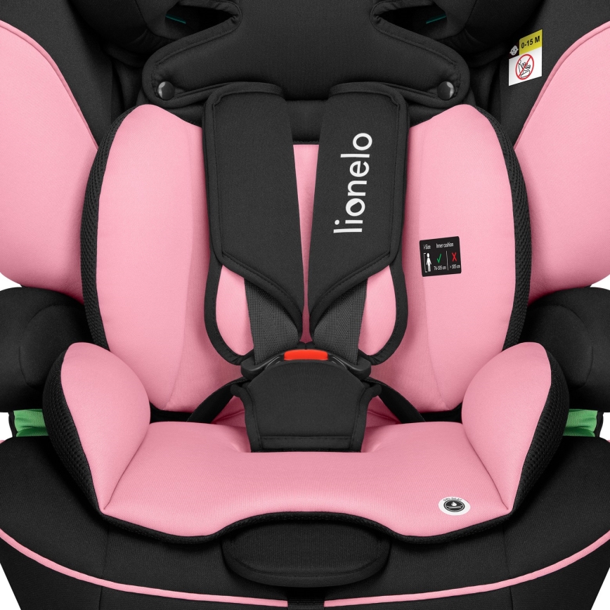 Lionelo - LEVI i-Size autos turvatool 76-150 cm Pink Baby